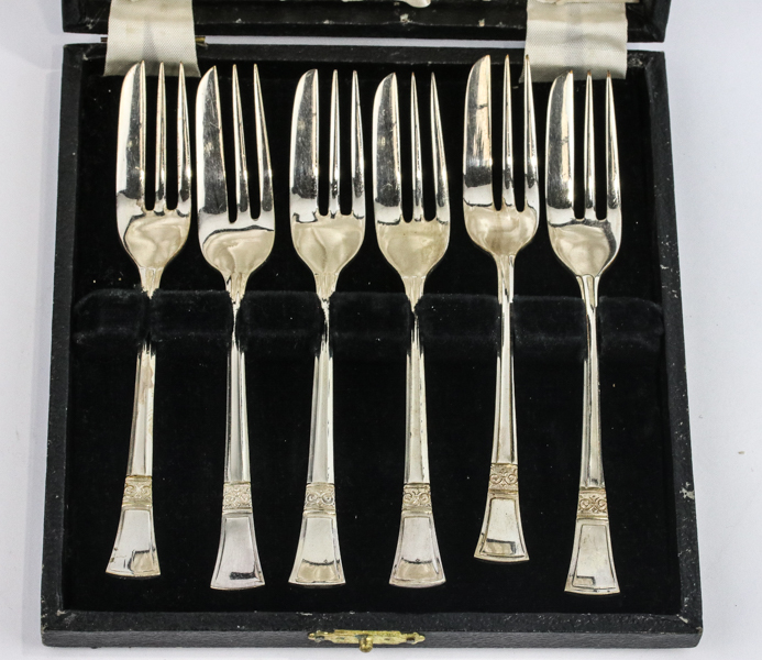 Set of 6 EPNS Cake Forks