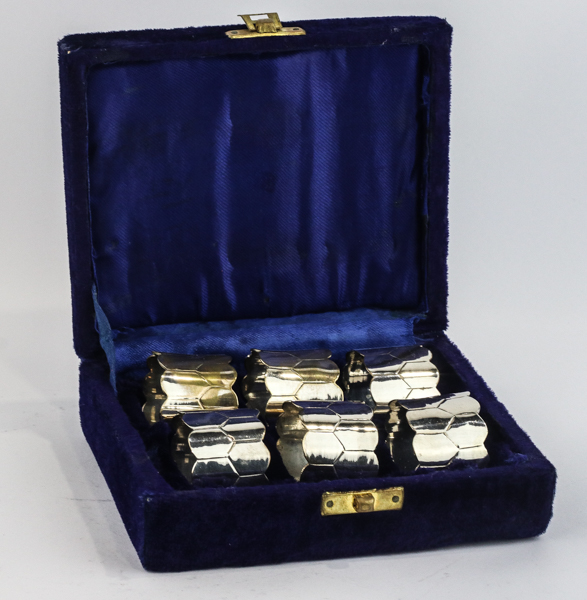 A Boxed Set of Six Napkin Rings