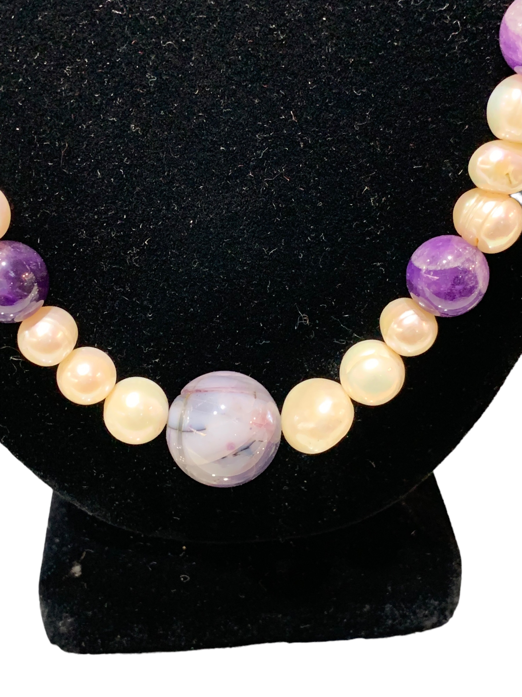 Pearl and Amethyst Statement Necklace